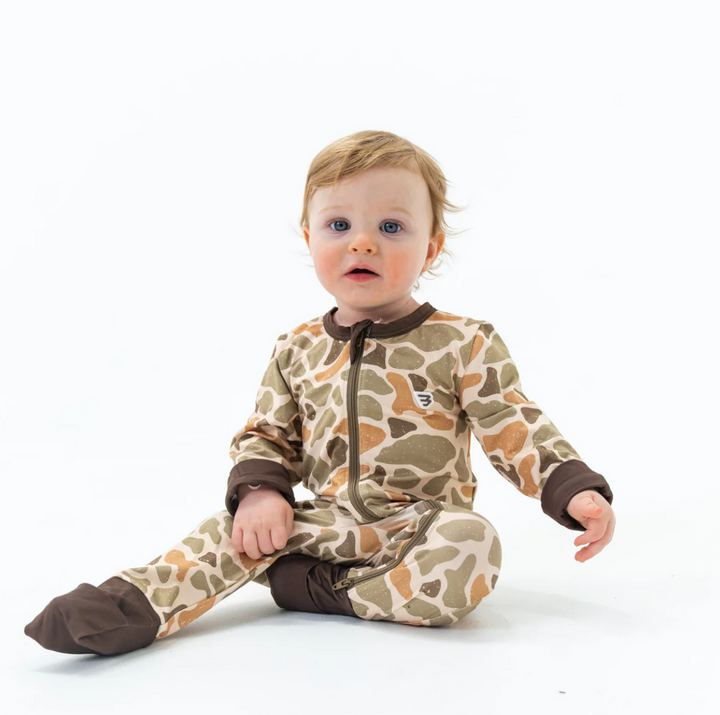 Baby Zip Up Onesie - Venado Camo