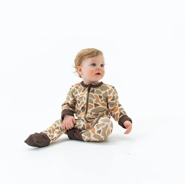 Baby Zip Up Onesie - Venado Camo