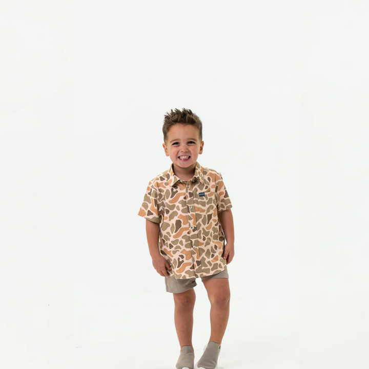 Youth Performance Button Up - Venado Camo