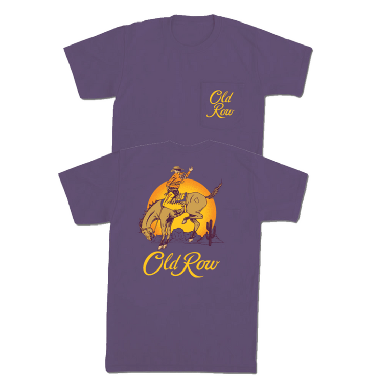 Old Row Crown Cowboy Pocket Tee - Wine