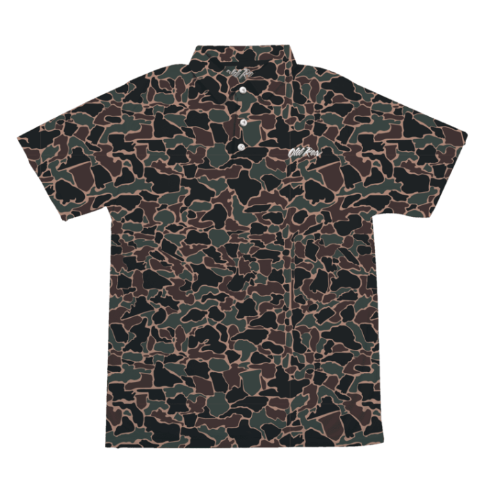 80's Camo Polo - Brown
