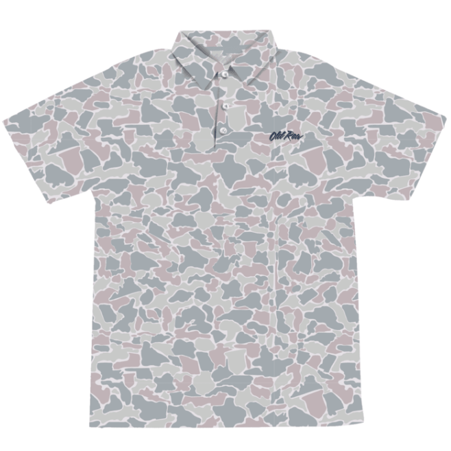 80's Camo Polo - Grey