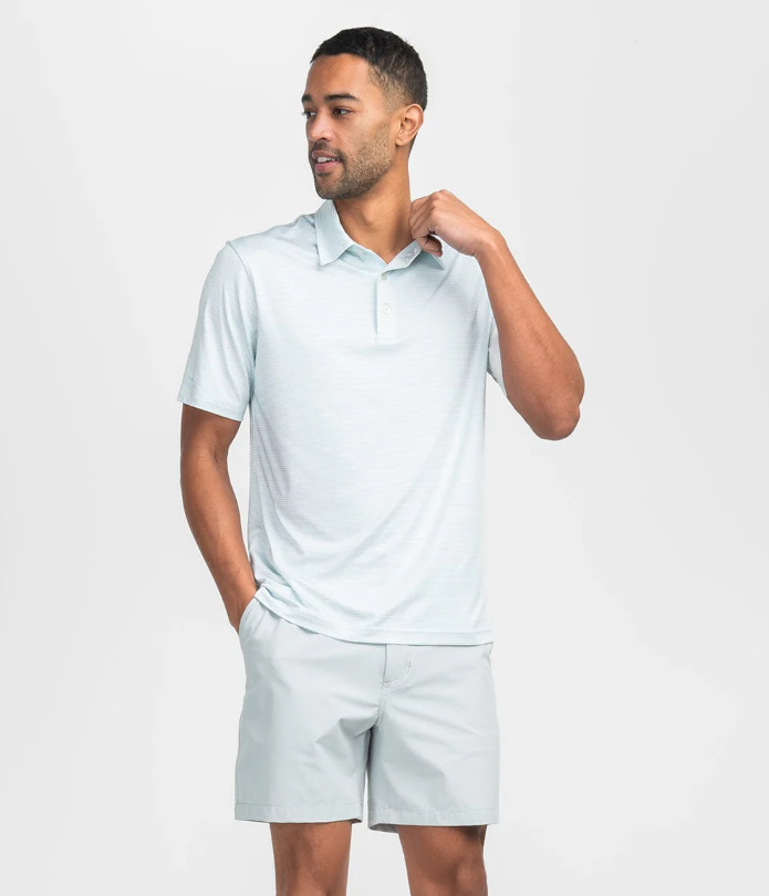 Heather Madison Stripe Polo - Chalky Mint