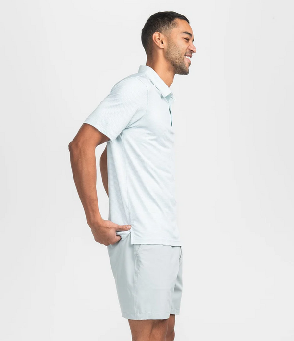 Heather Madison Stripe Polo - Chalky Mint