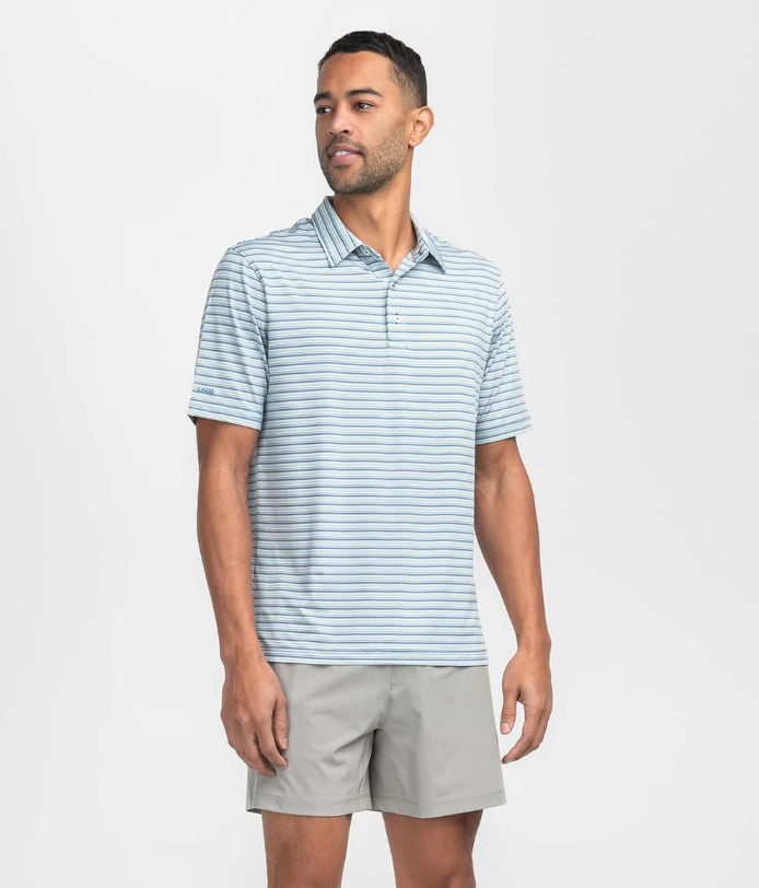 Tybee Stripe Polo - Baltic