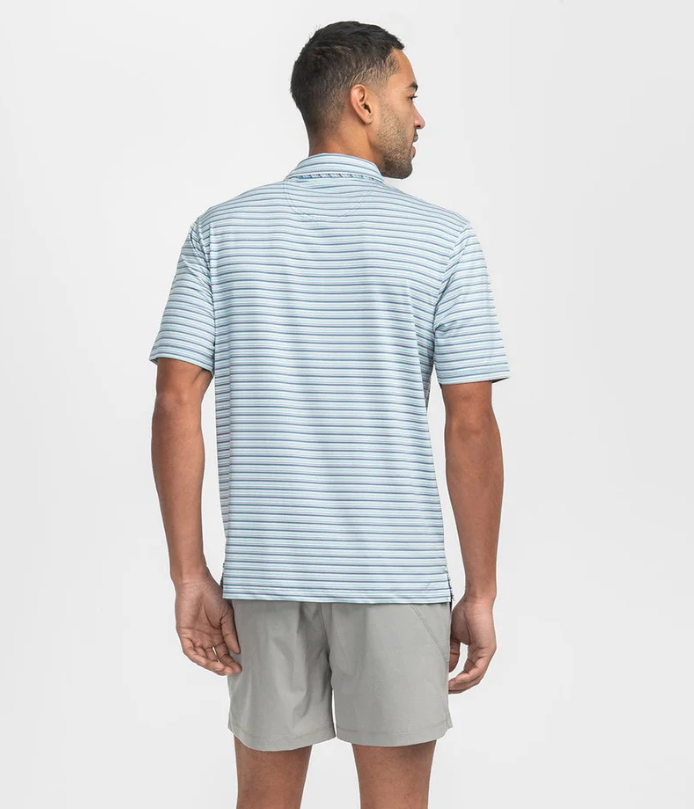Tybee Stripe Polo - Baltic