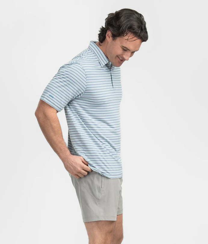 Tybee Stripe Polo - Baltic
