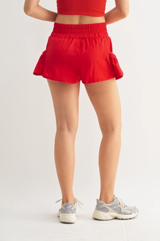 Chic Breeze Shorts - Cherry