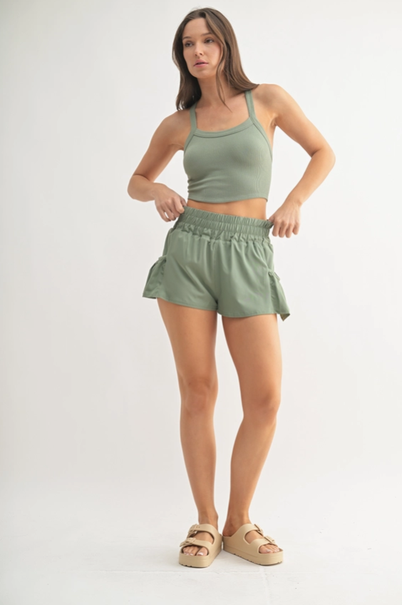 Chic Breeze Shorts - Moss