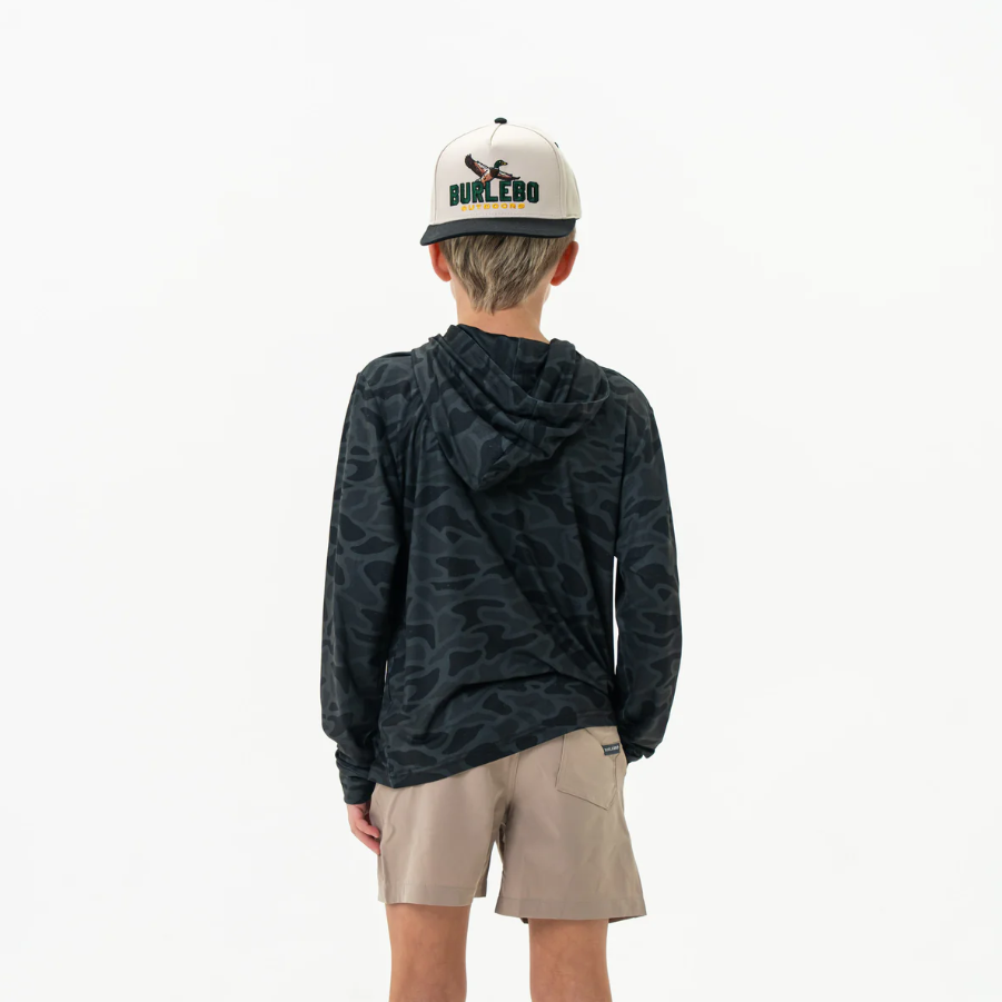 Youth Performance Hoodie - Black Camo