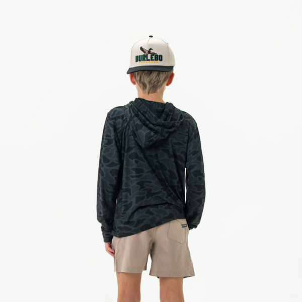 Youth Performance Hoodie - Black Camo