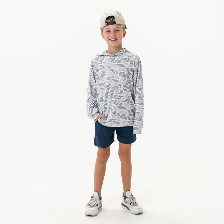 Youth Performance Hoodie - White Camo