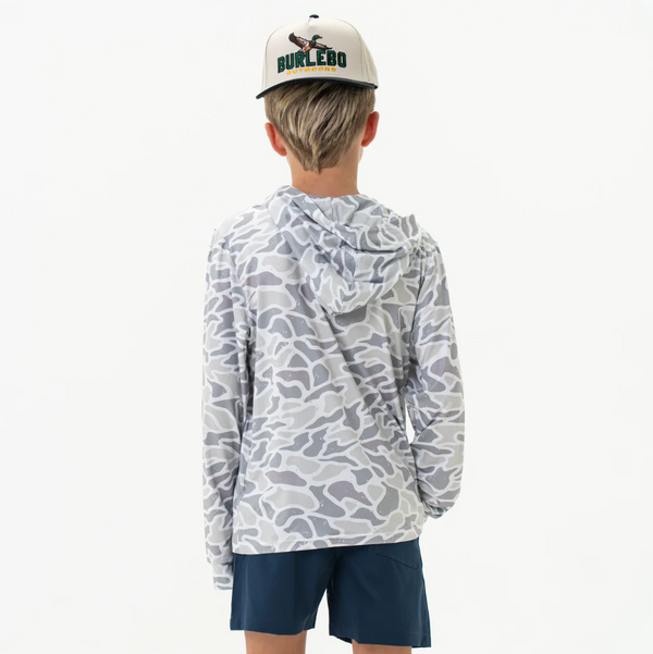 Youth Performance Hoodie - White Camo