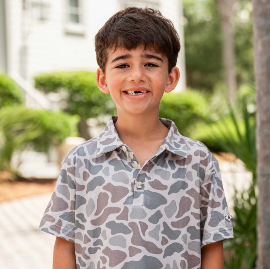 Youth Polo - Classic Deer Camo