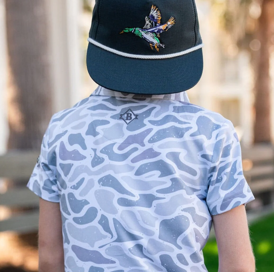 Youth Polo - White Camo