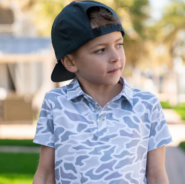 Youth Polo - White Camo
