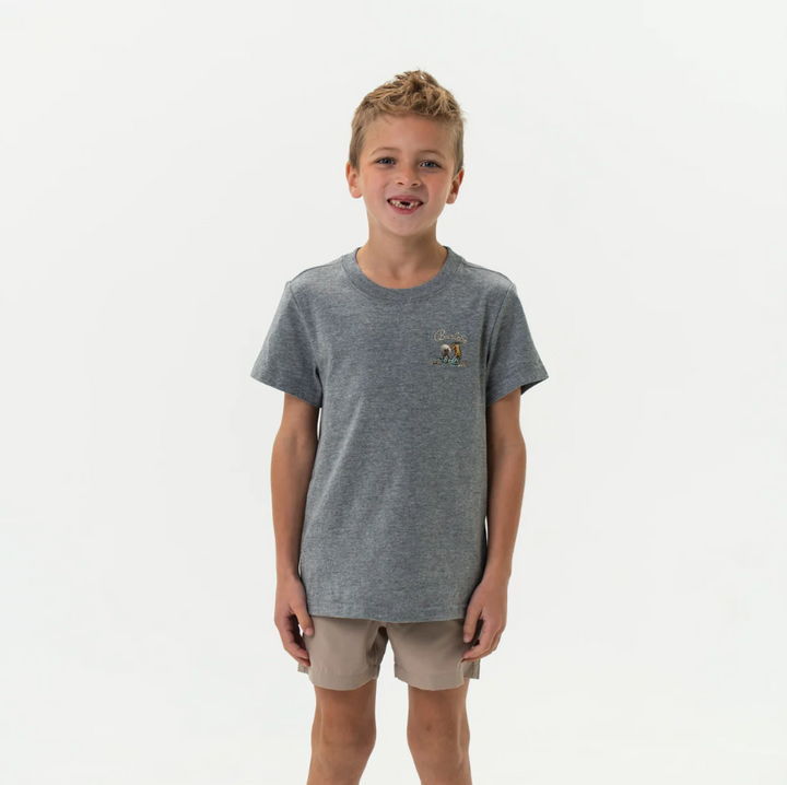 Youth Tee - Cowboy Up - Dark Heather Grey