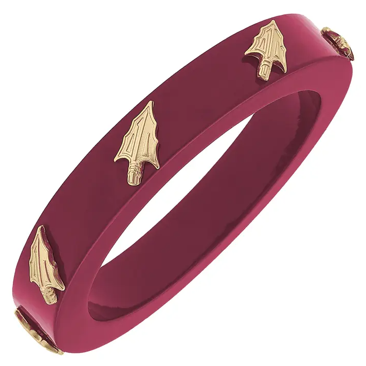 Florida State Seminoles Resin Logo Bangle in Garnet