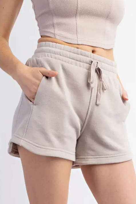 French Terry Basic Short - Light Taupe