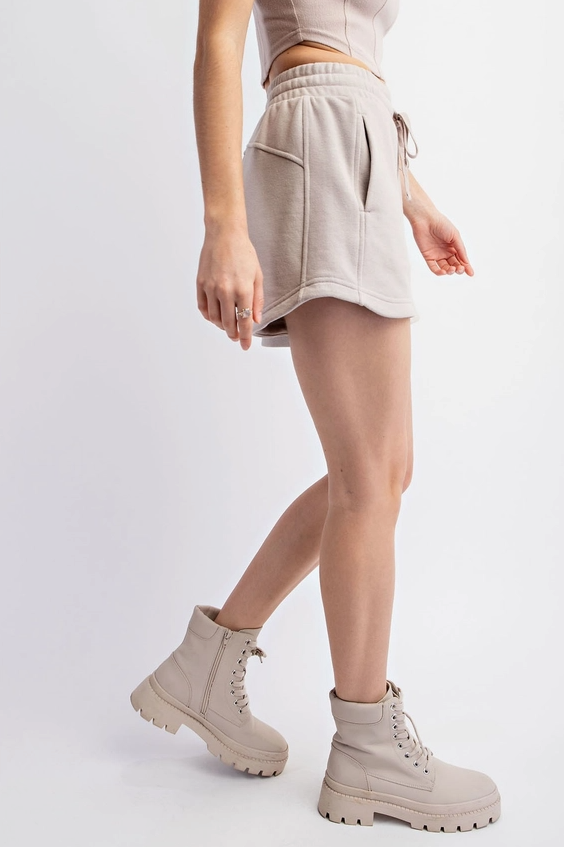 French Terry Basic Short - Light Taupe