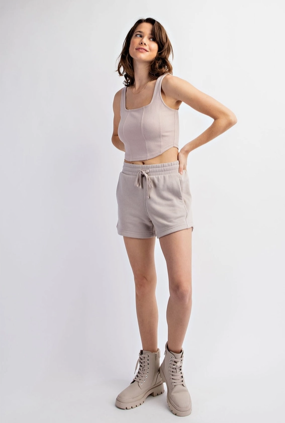 French Terry Basic Short - Light Taupe