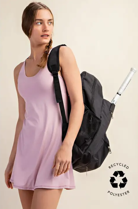 Back to Basics Romper Dress - Mauve Peony