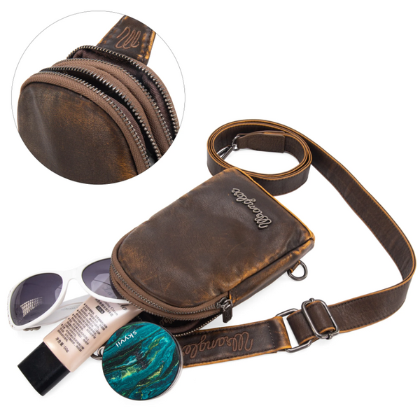 Wrangler Sling Crossbody Bag - Coffee