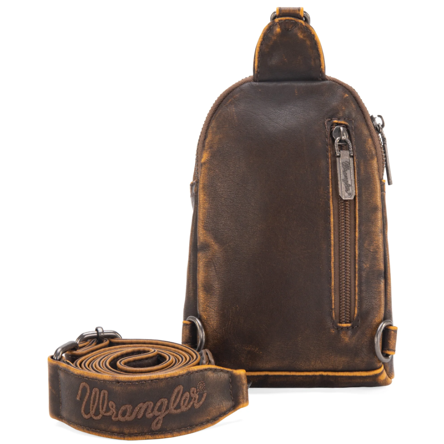 Wrangler Sling Crossbody Bag - Coffee