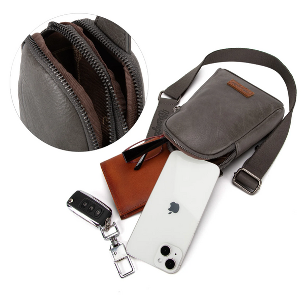 Wrangler Sling Crossbody Bag - Grey