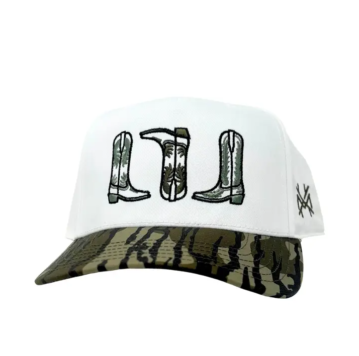 Mhc Boots Trucker Hat - Retro Bottomland & White