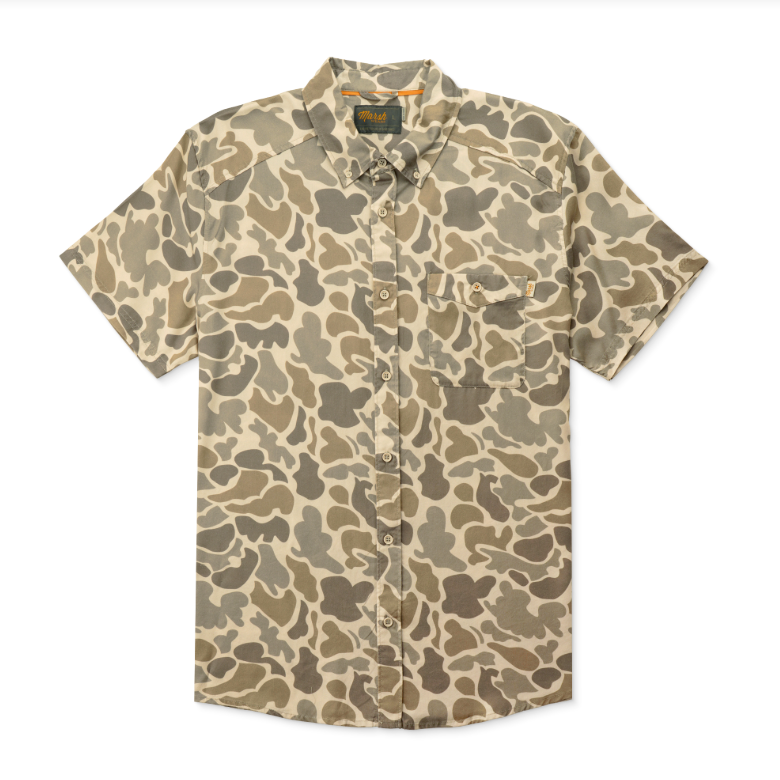 Hagood SS Woven Shirt - Khaki Mallard Camo