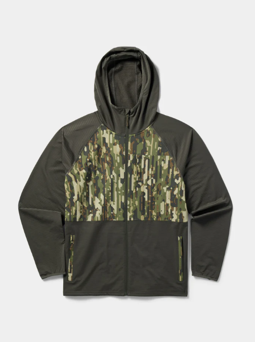 M's Lightweight Grid Tech Fleece Full Zip - Raven / Woodland