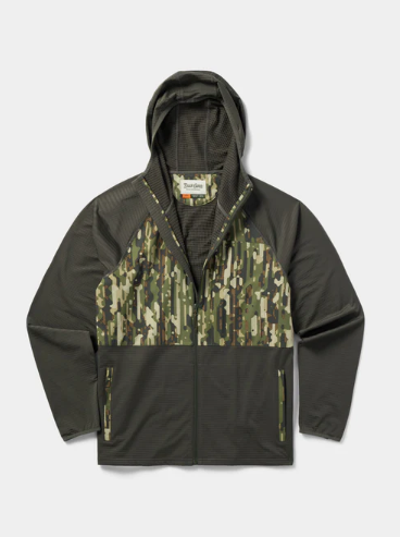 M's Lightweight Grid Tech Fleece Full Zip - Raven / Woodland