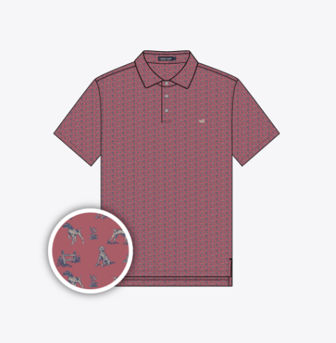 Mans Best Friend Polo - Pointer - Rhubarb