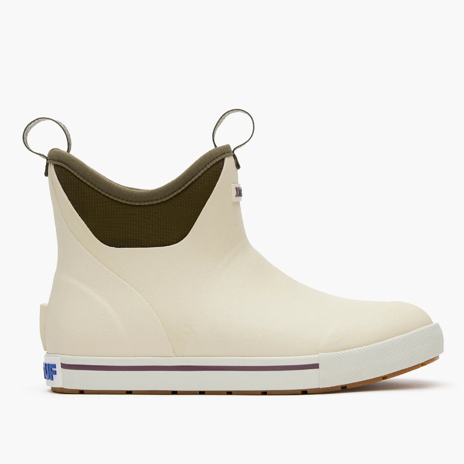 Women's Camp Fleece Lined 6 in Ankle Deck Boot - Bone White/Dark Olive