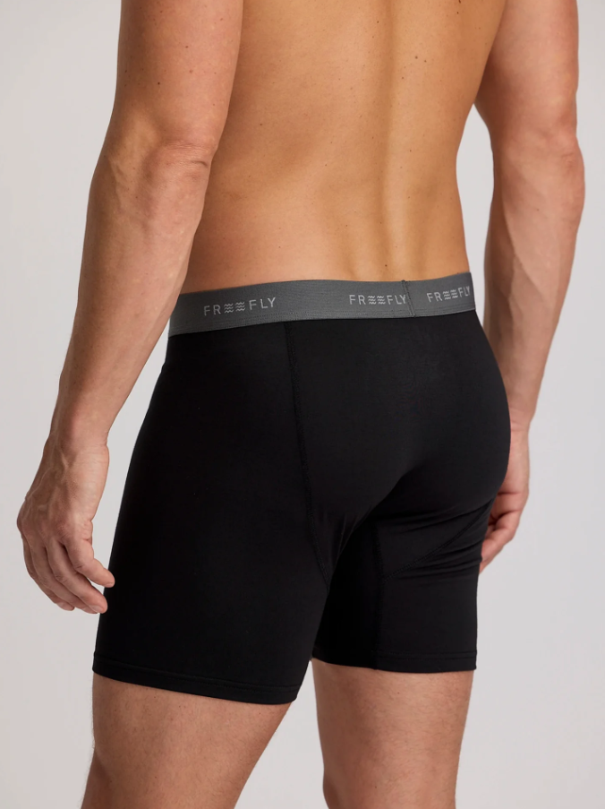 Men's Bamboo Motion Boxer Brief - Black