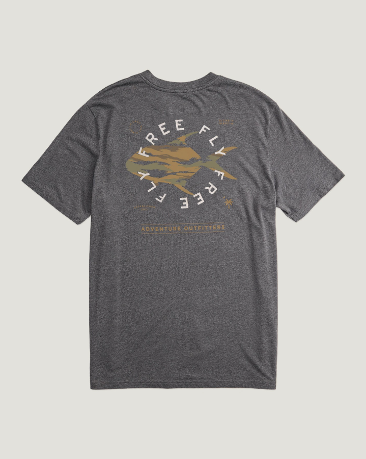 Camo Permit Pocket Tee - Heather Black Sand