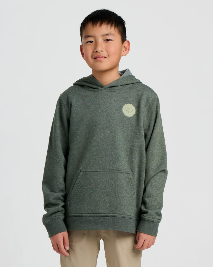 Youth Logo Fleece Hoodie - Heather Dark Forest
