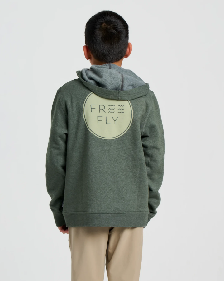 Youth Logo Fleece Hoodie - Heather Dark Forest
