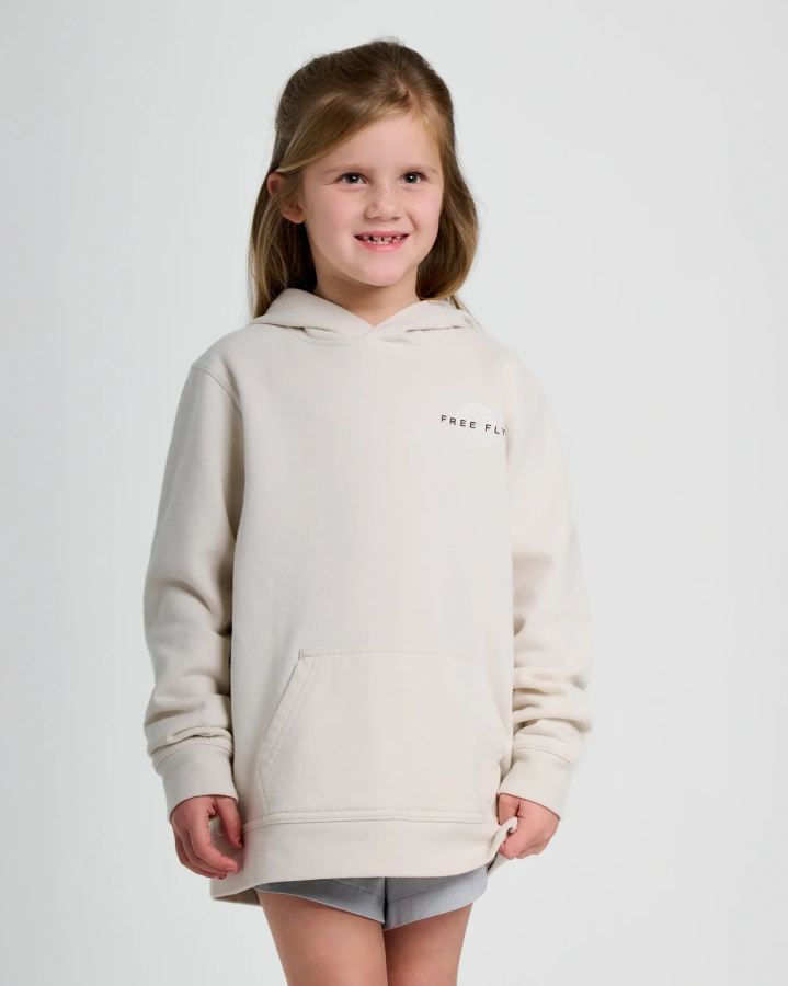 Youth Sun Ripple Fleece Hoodie - Heather Birch