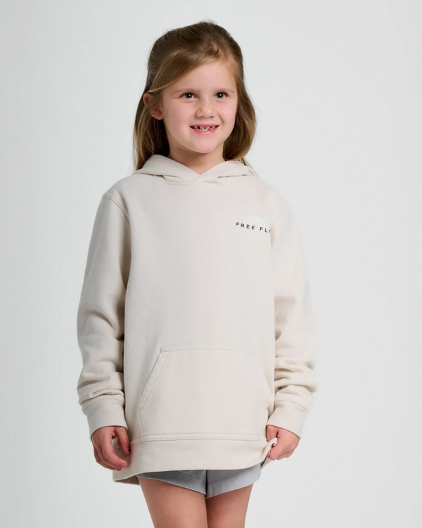 Youth Sun Ripple Fleece Hoodie - Heather Birch