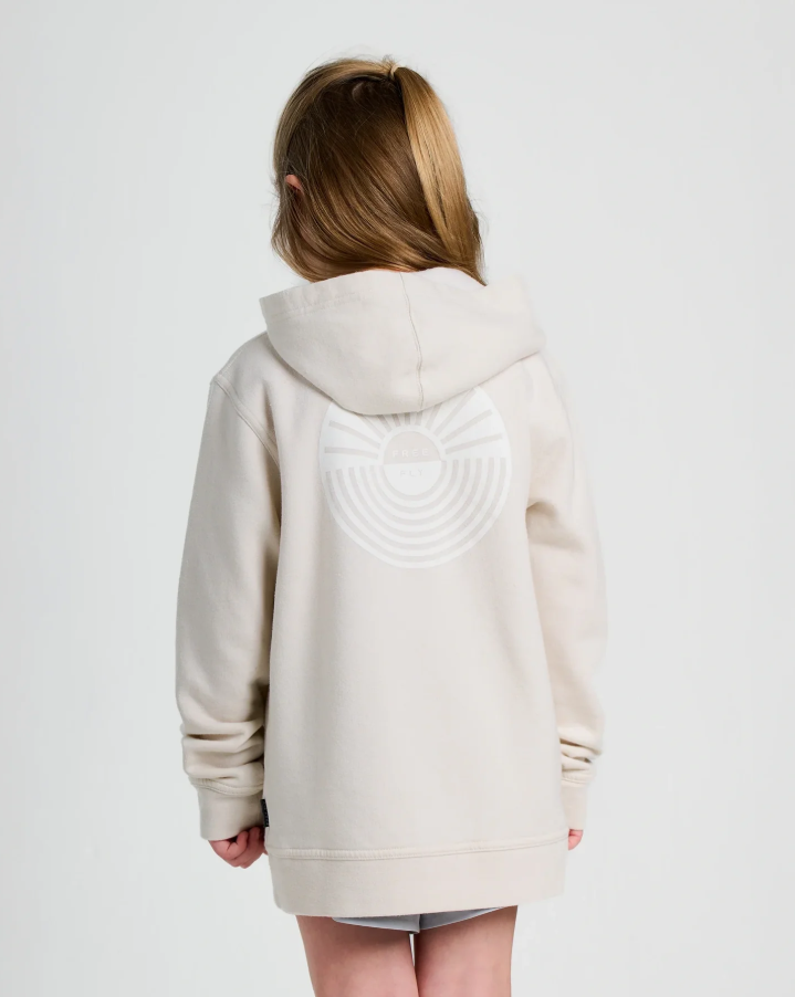 Youth Sun Ripple Fleece Hoodie - Heather Birch