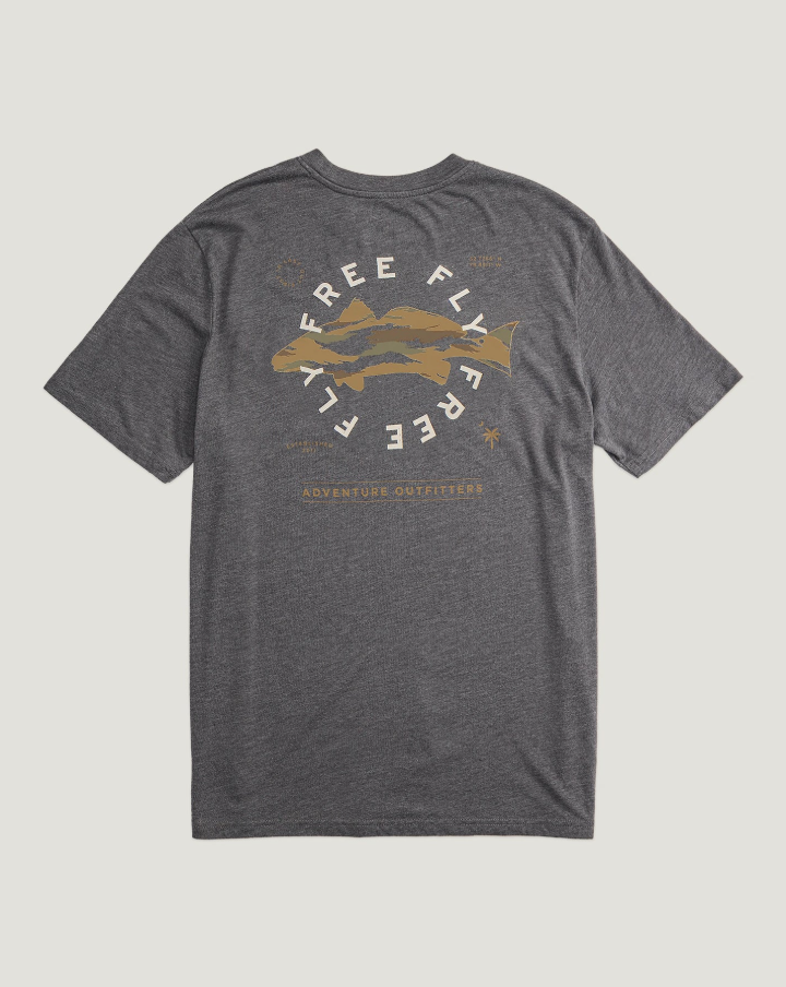 Redfish Camo Pocket Tee - Heather Black Sand