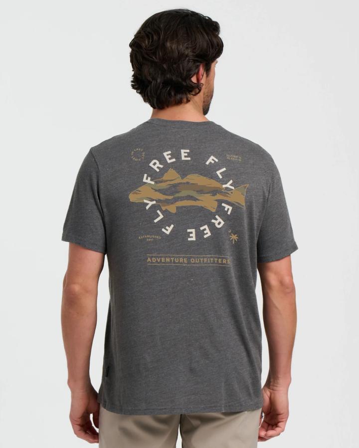 Redfish Camo Pocket Tee - Heather Black Sand