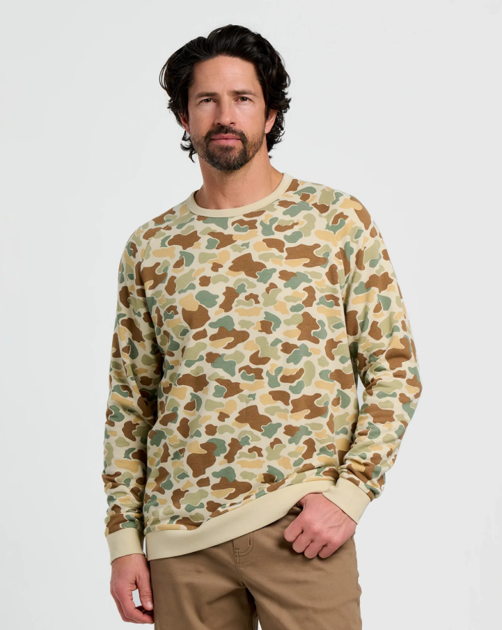 Men's Bamboo Lightweight Fleece Crew - Vintage Camo