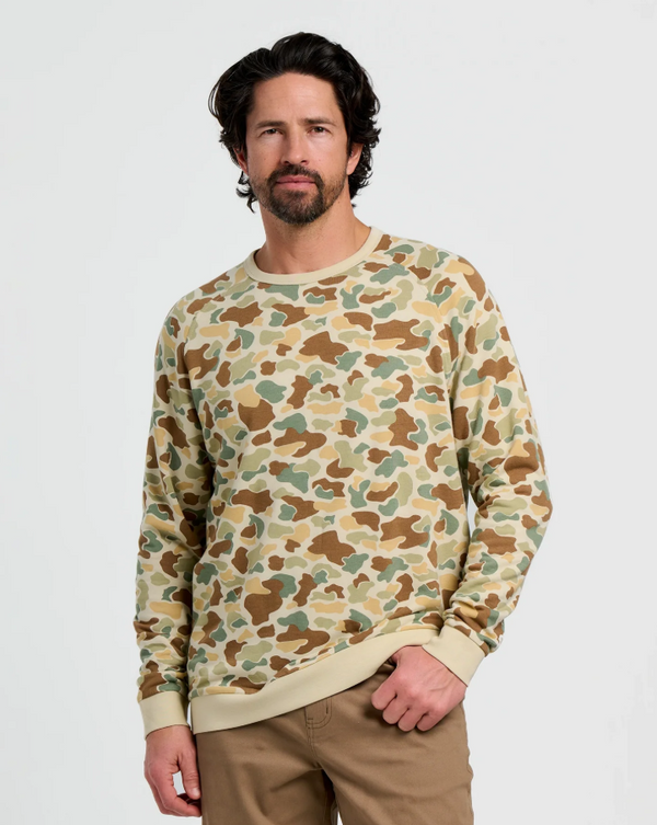 Men's Bamboo Lightweight Fleece Crew - Vintage Camo