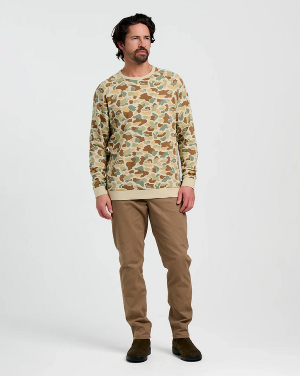Men's Bamboo Lightweight Fleece Crew - Vintage Camo