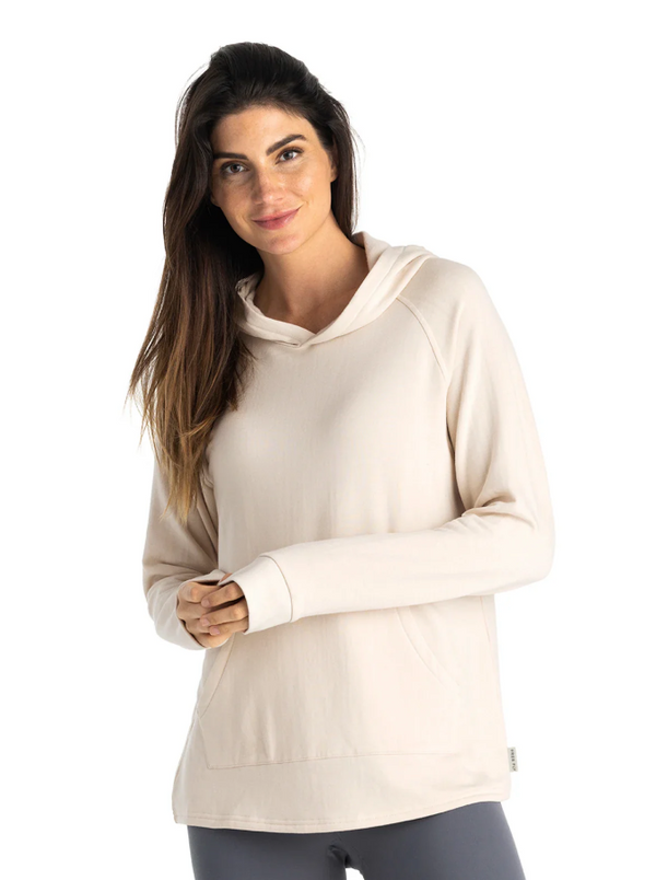 Women's Bamboo Lightweight Fleece Hoodie - Stone