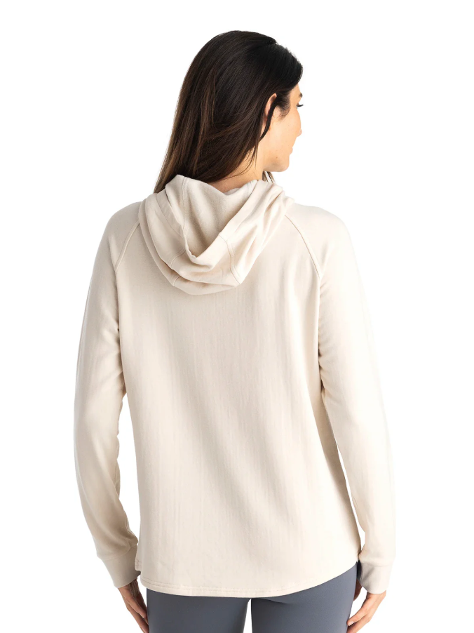 Women's Bamboo Lightweight Fleece Hoodie - Stone