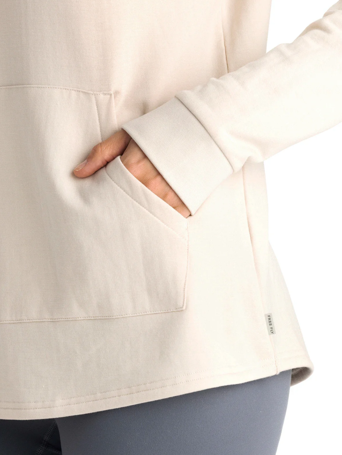Women's Bamboo Lightweight Fleece Hoodie - Stone